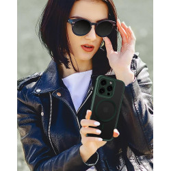 ivoler Coque Magnétique pour iPhone 15 Pro 6.1 Pouces, Compatible avec MagSafe, [Protection Antichoc Militaire] Translucide Mat 