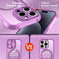ivoler Coque Magnétique pour iPhone 15 Pro 6.1 Pouces, Compatible avec MagSafe, [Protection Antichoc Militaire] Translucide Mat 
