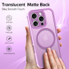 ivoler Coque Magnétique pour iPhone 15 Pro 6.1 Pouces, Compatible avec MagSafe, [Protection Antichoc Militaire] Translucide Mat 