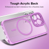 ivoler Coque Magnétique pour iPhone 15 Pro 6.1 Pouces, Compatible avec MagSafe, [Protection Antichoc Militaire] Translucide Mat 