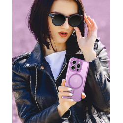 ivoler Coque Magnétique pour iPhone 15 Pro 6.1 Pouces, Compatible avec MagSafe, [Protection Antichoc Militaire] Translucide Mat 