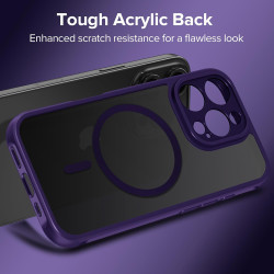 ivoler Coque Magnétique pour iPhone 15 Pro 6.1 Pouces, Compatible avec MagSafe, [Protection Antichoc Militaire] Translucide Mat 