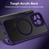 ivoler Coque Magnétique pour iPhone 15 Pro 6.1 Pouces, Compatible avec MagSafe, [Protection Antichoc Militaire] Translucide Mat 