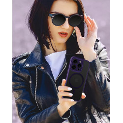 ivoler Coque Magnétique pour iPhone 15 Pro 6.1 Pouces, Compatible avec MagSafe, [Protection Antichoc Militaire] Translucide Mat 