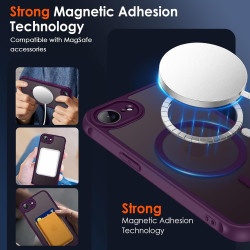 ivoler Coque Magnétique pour iPhone 17e / 16e, Compatible avec Magsafe, 2 Pièces Verre Trempé - Étui Antichoc avec Protection Mi
