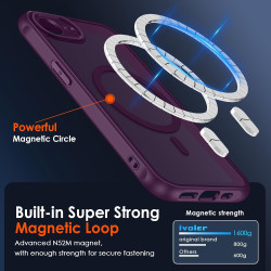 ivoler Coque Magnétique pour iPhone 17e / 16e, Compatible avec Magsafe, 2 Pièces Verre Trempé - Étui Antichoc avec Protection Mi