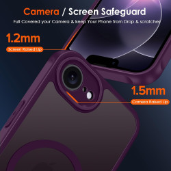 ivoler Coque Magnétique pour iPhone 17e / 16e, Compatible avec Magsafe, 2 Pièces Verre Trempé - Étui Antichoc avec Protection Mi