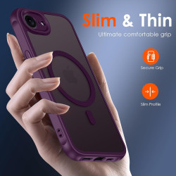 ivoler Coque Magnétique pour iPhone 17e / 16e, Compatible avec Magsafe, 2 Pièces Verre Trempé - Étui Antichoc avec Protection Mi