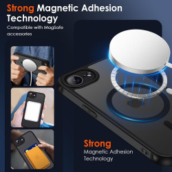 ivoler Coque Magnétique pour iPhone 17e / 16e, Compatible avec Magsafe, 2 Pièces Verre Trempé - Étui Antichoc avec Protection Mi