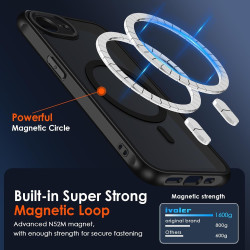 ivoler Coque Magnétique pour iPhone 17e / 16e, Compatible avec Magsafe, 2 Pièces Verre Trempé - Étui Antichoc avec Protection Mi