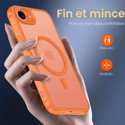 Ivoler coque magnétique pour iphone 17e / 16e, compatible avec magsafe, 2 pièces verre trempé - étui antichoc avec protection mi