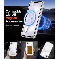 ivoler Coque Magnétique pour iPhone 17e / 16e, Compatible avec Magsafe, 2 Pièces Verre Trempé - Étui Antichoc avec Protection Mi