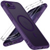 ivoler Coque Magnétique pour iPhone 17e / 16e, Compatible avec Magsafe, 2 Pièces Verre Trempé - Étui Antichoc avec Protection Mi