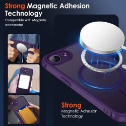 ivoler Coque Magnétique pour iPhone 17e / 16e, Compatible avec Magsafe, 2 Pièces Verre Trempé - Étui Antichoc avec Protection Mi