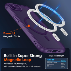 ivoler Coque Magnétique pour iPhone 17e / 16e, Compatible avec Magsafe, 2 Pièces Verre Trempé - Étui Antichoc avec Protection Mi