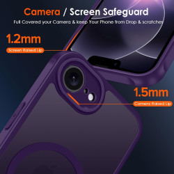 ivoler Coque Magnétique pour iPhone 17e / 16e, Compatible avec Magsafe, 2 Pièces Verre Trempé - Étui Antichoc avec Protection Mi