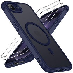ivoler Coque Magnétique pour iPhone 17e / 16e, Compatible avec Magsafe, 2 Pièces Verre Trempé - Étui Antichoc avec Protection Mi