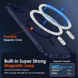 ivoler Coque Magnétique pour iPhone 17e / 16e, Compatible avec Magsafe, 2 Pièces Verre Trempé - Étui Antichoc avec Protection Mi
