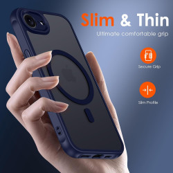 ivoler Coque Magnétique pour iPhone 17e / 16e, Compatible avec Magsafe, 2 Pièces Verre Trempé - Étui Antichoc avec Protection Mi