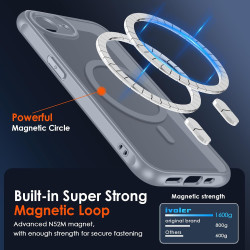 ivoler Coque Magnétique pour iPhone 17e / 16e, Compatible avec Magsafe, 2 Pièces Verre Trempé - Étui Antichoc avec Protection Mi