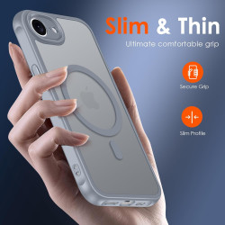 ivoler Coque Magnétique pour iPhone 17e / 16e, Compatible avec Magsafe, 2 Pièces Verre Trempé - Étui Antichoc avec Protection Mi