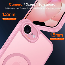 ivoler Coque Magnétique pour iPhone 17e / 16e, Compatible avec Magsafe, 2 Pièces Verre Trempé - Étui Antichoc avec Protection Mi