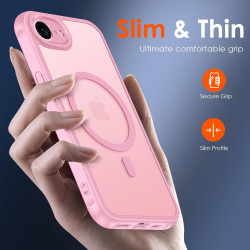 ivoler Coque Magnétique pour iPhone 17e / 16e, Compatible avec Magsafe, 2 Pièces Verre Trempé - Étui Antichoc avec Protection Mi