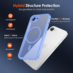 ivoler Coque Magnétique pour iPhone 17e / 16e, Compatible avec Magsafe, 2 Pièces Verre Trempé - Étui Antichoc avec Protection Mi