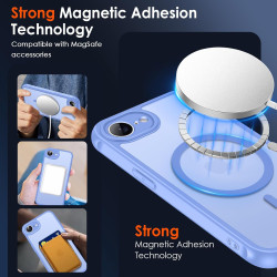 ivoler Coque Magnétique pour iPhone 17e / 16e, Compatible avec Magsafe, 2 Pièces Verre Trempé - Étui Antichoc avec Protection Mi