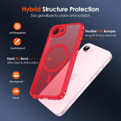 ivoler Coque Magnétique pour iPhone 17e / 16e, Compatible avec Magsafe, 2 Pièces Verre Trempé - Étui Antichoc avec Protection Mi