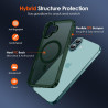 ivoler Coque Magnétique pour iPhone 16 Plus, Compatible avec MagSafe, Translucide Mat Arrière Étui de Protection en Silicone Liq