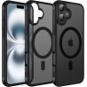 ivoler Coque Magnétique pour iPhone 16 Plus, Compatible avec MagSafe, Translucide Mat Arrière Étui de Protection en Silicone Liq