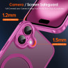 ivoler Coque Magnétique pour iPhone 16 Plus, Compatible avec MagSafe, Translucide Mat Arrière Étui de Protection en Silicone Liq
