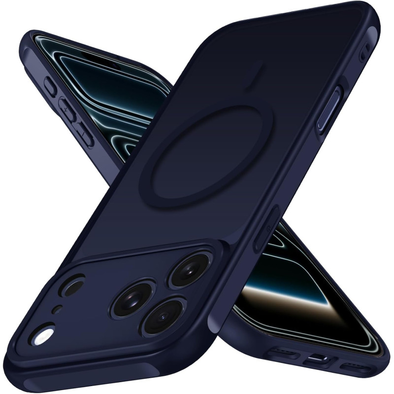 ivoler Coque Magnétique pour iPhone 17 Pro Max, Compatible avec MagSafe, [Protection Antichoc Militaire] Translucide Mat Arrière