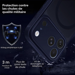 ivoler Coque Magnétique pour iPhone 17 Pro Max, Compatible avec MagSafe, [Protection Antichoc Militaire] Translucide Mat Arrière