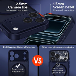 ivoler Coque Magnétique pour iPhone 17 Pro Max, Compatible avec MagSafe, [Protection Antichoc Militaire] Translucide Mat Arrière