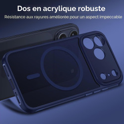 ivoler Coque Magnétique pour iPhone 17 Pro Max, Compatible avec MagSafe, [Protection Antichoc Militaire] Translucide Mat Arrière