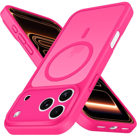 ivoler Coque Magnétique pour iPhone 17 Pro Max, Compatible avec MagSafe, [Protection Antichoc Militaire] Translucide Mat Arrière