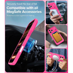 ivoler Coque Magnétique pour iPhone 17 Pro Max, Compatible avec MagSafe, [Protection Antichoc Militaire] Translucide Mat Arrière