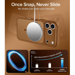 ivoler Coque Magnétique pour iPhone 17 Pro Max, Compatible avec MagSafe, [Protection Antichoc Militaire] Translucide Mat Arrière