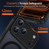 ivoler Coque Magnétique pour iPhone 17 Pro Max, Compatible avec MagSafe, Translucide Mat Arrière Étui de Protection en Silicone 