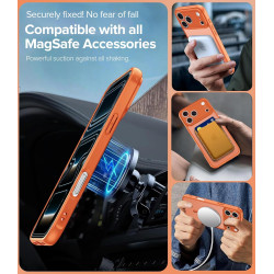 Ivoler coque magnétique pour iphone 17 pro max, compatible avec magsafe, [protection antichoc militaire] translucide mat arrière