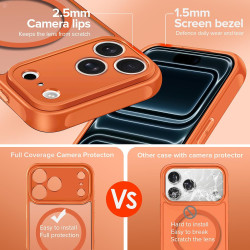 Ivoler coque magnétique pour iphone 17 pro max, compatible avec magsafe, [protection antichoc militaire] translucide mat arrière