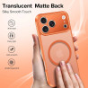 Ivoler coque magnétique pour iphone 17 pro max, compatible avec magsafe, [protection antichoc militaire] translucide mat arrière