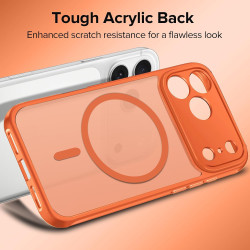 Ivoler coque magnétique pour iphone 17 pro max, compatible avec magsafe, [protection antichoc militaire] translucide mat arrière