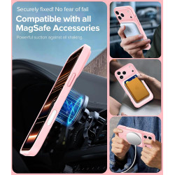 ivoler Coque Magnétique pour iPhone 17 Pro Max, Compatible avec MagSafe, [Protection Antichoc Militaire] Translucide Mat Arrière