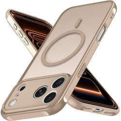 ivoler Coque Magnétique pour iPhone 17 Pro Max, Compatible avec MagSafe, [Protection Antichoc Militaire] Translucide Mat Arrière