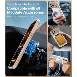 ivoler Coque Magnétique pour iPhone 17 Pro Max, Compatible avec MagSafe, [Protection Antichoc Militaire] Translucide Mat Arrière