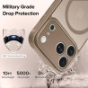 ivoler Coque Magnétique pour iPhone 17 Pro Max, Compatible avec MagSafe, [Protection Antichoc Militaire] Translucide Mat Arrière