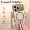 ivoler Coque Magnétique pour iPhone 17 Pro Max, Compatible avec MagSafe, [Protection Antichoc Militaire] Translucide Mat Arrière